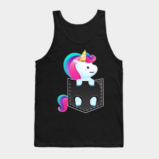 unicorn pouch pocket Tank Top